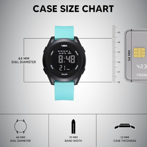 Image of V2A Pulse 25102 Digital Watch for Boys, Teens & Men | Easy-Read Digital Display | Alarm Stopwatch Backlight Day Date | TPU Strap | 30M Water Resistant