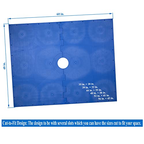 60 X 48 In. Abs Shower Pan, 2 Pieces Interlocking Curbless Shower Pan Waterproof Shower Tray #TOP2