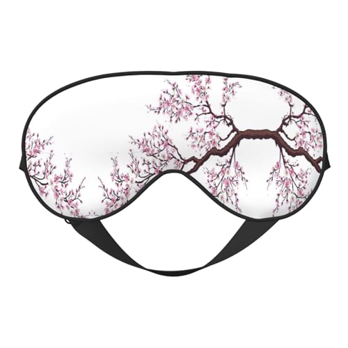 桜の木の睡眠マスク、睡眠用アイマスク、完全に調節可能なストラップアイカバー レディース/メンズ