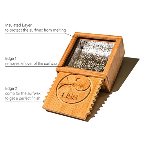 image for Living in Sunshine Surf Wax Box Insulated, Bamboo Holder with Insulate