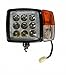 Phare Avant + Indicateur 9 LED a Gauche Cable Avec Prise 4 Broches Universel Pour Machines Agricoles