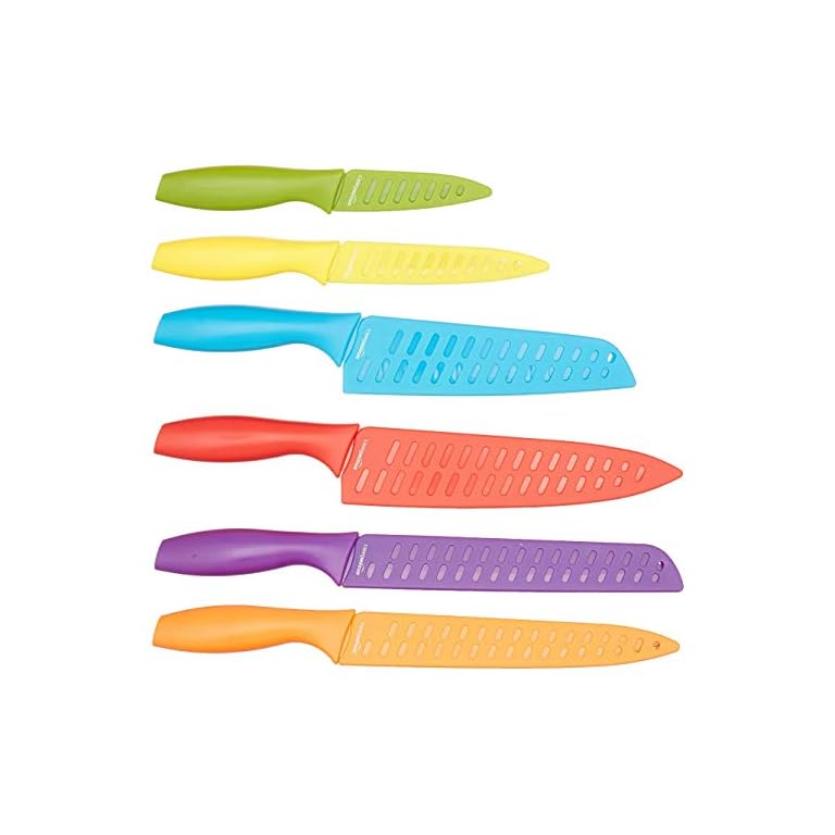 Amazon Basics Knife set, colourful, 12 pieces TrendyKitchenItems