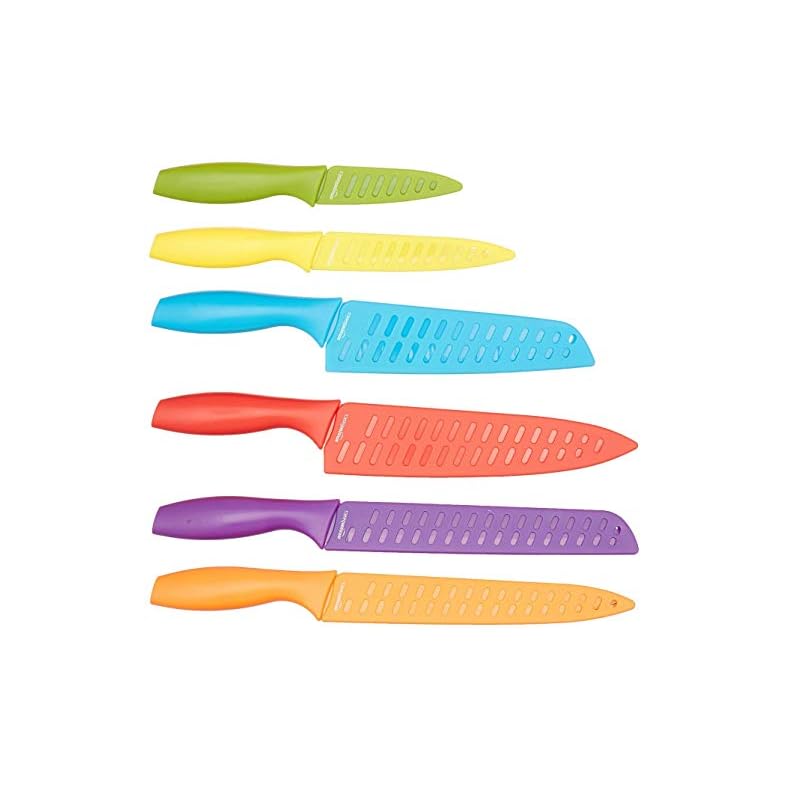 Amazon Basics Knife set, colourful, 12 pieces TrendyKitchenItems