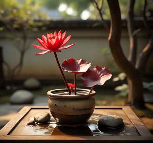 Image of BlimBurn Bowl Lotus Flower Seeds Mix - 50 Seeds Pack, Easy Care, Indoor /Outdoor Growing, Unique Hybrid Varieties