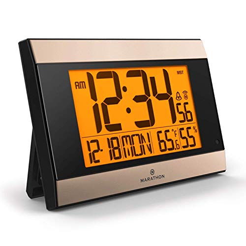 MARATHON Digital Wall Clock with Auto-Night Light