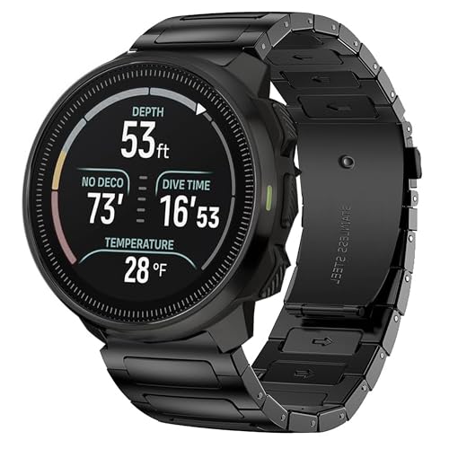 Correa metálica compatible con SUUNTO Race 2 22mm negra