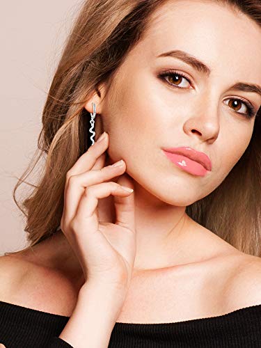 Hicarer 12 Pairs Dangle Hoop Earrings Aesthetic Huggie Earrings with Charms Small Drop Pendant Hoop Jewelry for Women4