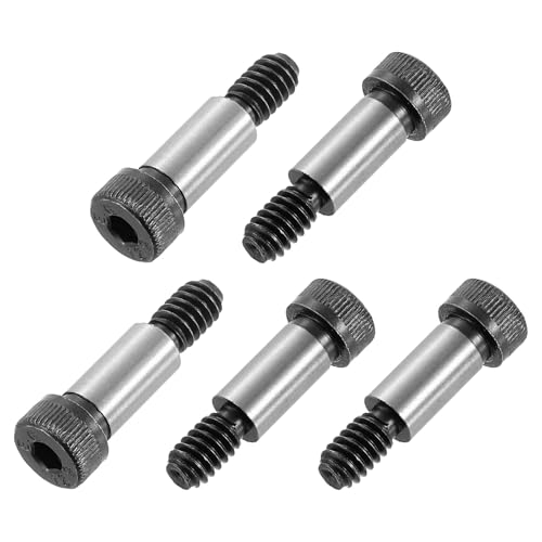 QUARKZMAN Tornillos De Cabeza Hexagonal Con Hombro De Acero Aleado, Longitud Del Hombro 5/8, Diámetro Del Hombro 5/16, Roscado 5/16-20 UNC, 8 Piezas