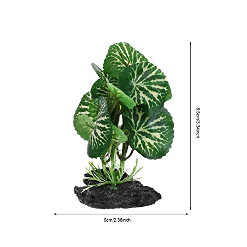 Ipetboom Kit de Decoração de Aquário Planta de Aquário Artificial Pequena Planta Aquática Com Orname