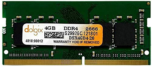 DOLGIX 4GB DDR4 PC4-21300 2666MHZ 260-s SODIMM 1.2V CL19 m[gp\R m[gubN RAM W[