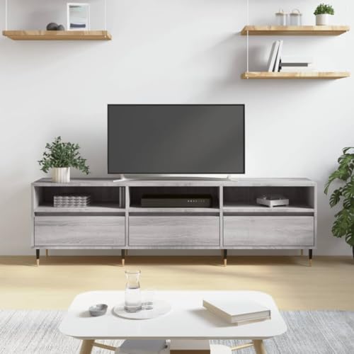 TJROO Mueble para TV gris Sonoma 150 x 30