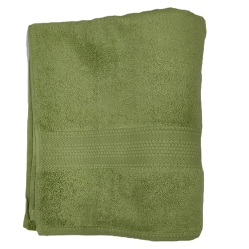 Image of Bombay Dyeing Ultra Large Bath Towel - 650 GSM Extra Soft 100% Cotton, Bottle Green (75x150 cm)