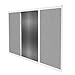 Amig – Mosquitera Extensible para Ventanas - Instalación sin Tornillos - Encajable en el carril de la persiana - 70 x 50 cm - Ajustable hasta 130 cm - Aluminio Blanco y Malla de Fibra de Vidrio gris