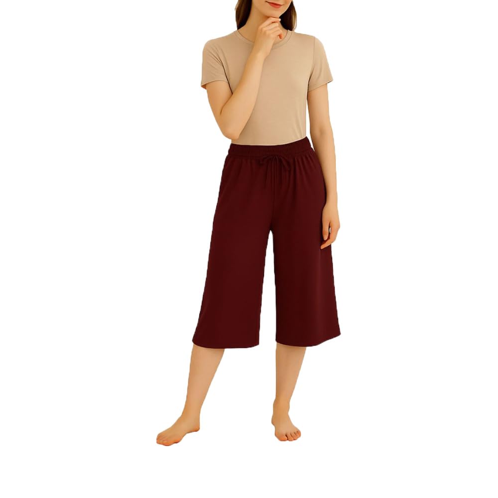 Women's 3/4th Capri, Cotton Capri With Loosefit For Women Single Pack-picture-29