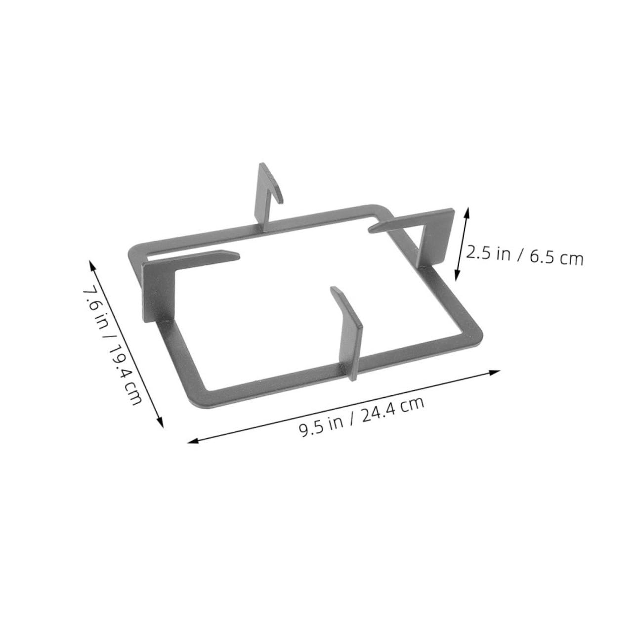 NOLITOY Soporte para Estufa de Gas Rectangular de Hierro Fundido Antideslizante Resistente y Duradero Rejilla para Cocina Compatible con Hornillo Wok y Placas de Gas
