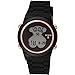 Reloj TOUS digital 700350320-Bear de acero IP rosado con correa de Silicona negra
