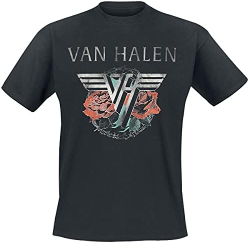 Van Halen Tour 1984 Hombre Camiseta Negro Regular