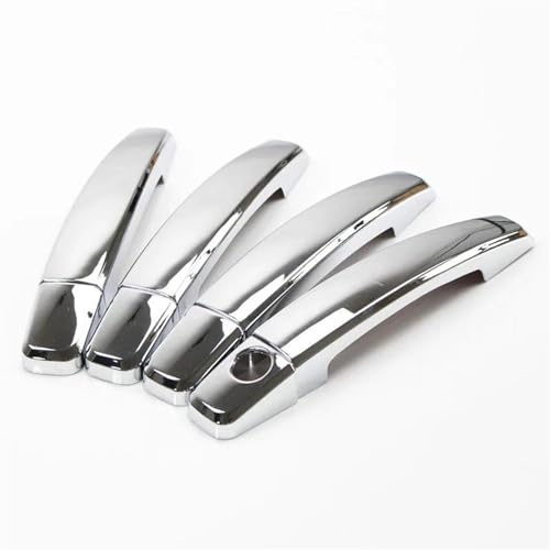 Cubiertas de manija de puerta cromadas de 8 piezas para Opel Corsa D y E 2006-2014 en color plata