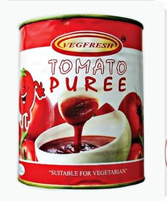 Konfiz Vegfresh Tomato Puree 800g – Thick & Rich Tomato Paste for Cooking | No Added Preservatives | Ready-to-Use for Cu