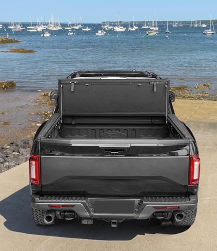 Image of TIPTOP FILP Up Hard Folding Tonneau Cover Fits 2022-2026 Ford Maverick with 4.5ft Bed (54.4 inch) | Lightweight FRP, Low-Profile Waterproof Truck Bed Cover G3.