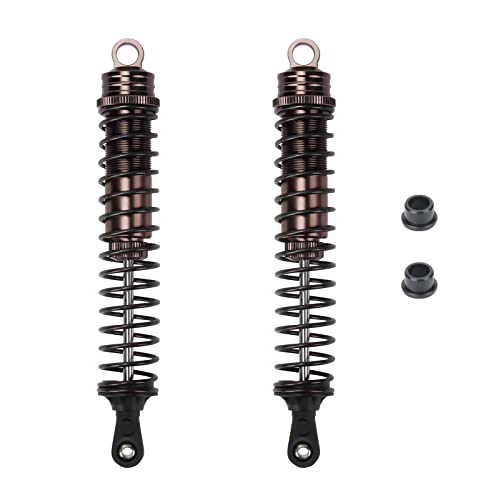 RCAWD RC Shock Absorber Damper 130mm for 1/8 HPI HSP Traxxas Losi Axial Tamiya Redcat redcat Himoto Buggy Truck, Aluminum RC Damper Set with Springs Upgrade Parts 2pcs Metal 81002