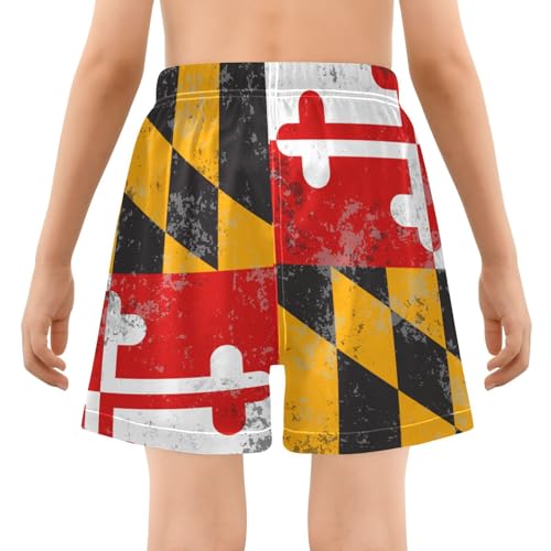 Aflyko Patriot Flag Boys' Board Shorts Girls Swim Trunks Beach Bathing Suit 4-13T3