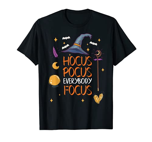 Halloween Hocus Pocus Everybody Focus Funny Teacher Costume T-Shirt
