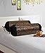 Stylo Culture Ethnic Polydupion Cylindrical Tubo Yoga Bolster Cuscino Copre Nero Jacquard Brocade Border Mandala Large Couch Round Cylinder Traversini Covers (Set di 2) | 30x15 Pollici (76x38 cm)