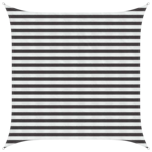 Voile d'ombrage carrée 2,5x2,5m en HDPE anthracite et blanc