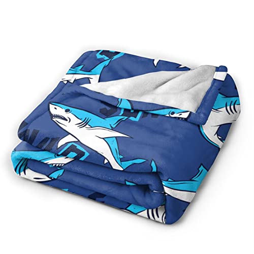 Sharks Blanket For Girl Boy Sharks Throw Blanket Super Soft Fleece Flannel Cozy Plush Fuzzy Sea Sharks Kid Gifts For Sharks Lovers For Couch Sofa Bed 50"X40" #TOP3