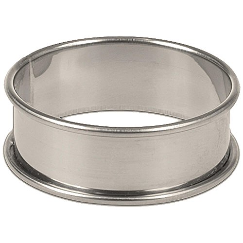 Matfer Bourgeat Stainless Steel Shallow Flan/Dessert Ring Mold, 2.5", 6Pk 371702 #TOP2