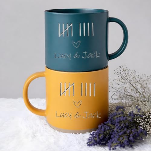 Taza de cerámica personalizada para aniversario 9 años miniatura 4
