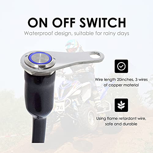 Image of LED Motorcycle Switch ON-Off Headlight Fog Light Handlebar Adjustable Mount Waterproof Switches Button DC12V