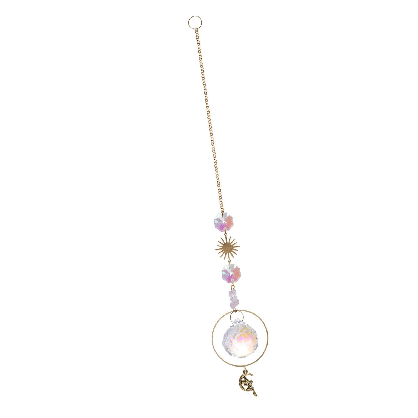 SECRET DESIRE™ Crystal Hanging Sun Pendant Light Catching Pendant Home Decor Pink-image-23
