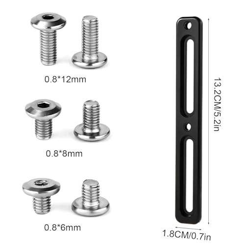 Bike Bottle Cage Adapter with 6pcs Screws and 1 Screwdriver, Adjustable 2-Slot Bike Water Bottle Bracket Adapter Bicycle Bottle Cage Mount Accessories