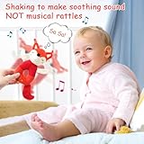 BelleStyle Greifling Baby mit Rassel, Motorikspielzeug Babyrassel Spielzeug für Neugeborene 0-6 Monate, Plüschtier Kuscheltier Babyspielzeug Geschenk für Babys Kleinkinder ab 0+ Monaten - Fuchs