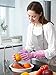 LANON wahoo Skin-Friendly Cleaning Gloves, Dishwashing Kitchen Gloves with Cotton Flocked Liner, Reusable, Non-Slip, Mauve Mist, Medium