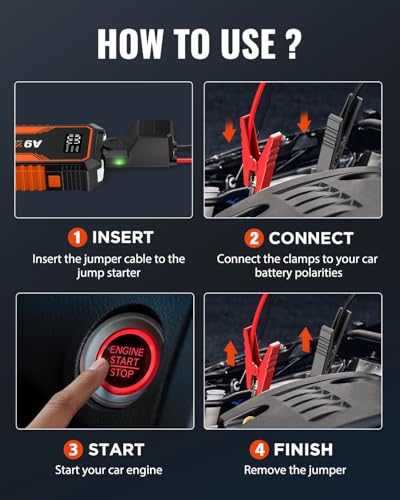 Jump Starter 4000A, VACASSO A9 Battery Jumper Starter Portable - image 7