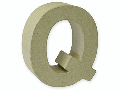 Knorr prandell Pappmache 3D-Buchstabe Q 17,5x17,5x5,5 cm natur