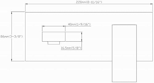 Miniatura 5 de Grifos de baño para montaje en pared, grifo para lavabo de cerámica cromado, latón macizo, válvula incluida, SUMERAIN