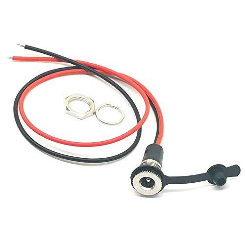 5Pack 5.5 x 2.5 MM Conector macho con cable y tapa impermeable miniatura 4