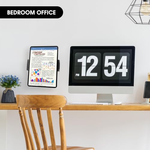 Image of Tablet /iPad Wall Mount Holder With 3*Universal Bases Easily Switch Scenario | 360 Rotating Metal Tablet Wall Mount,iPad Mini Wall Mount,4-13 iPad Pro Air /Smartphone /eReader /Kindle Fire HD /Galaxy Tab