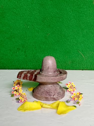 Image of Akhand Shivling Natural & Origanal Narmada Stone Shivling, Narmadeshwar 4 x 4 Inch Akhand Shivling. [Size:- 4 x 4] (Multicolor)