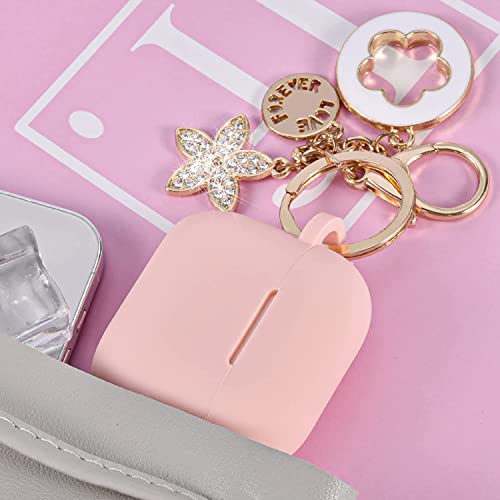 Image of Case for Airpods Pro 1st 2nd Generation - VISOOM Airpods Pro 1 /2 Cases Cover Women Silicone iPod Pro 2 Earbuds Wireless Charging Case Girl Bling Keychain for Apple Airpod Gen Pro 2