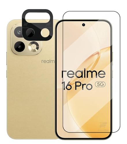 Image of [1+1 Tempered Glass for Realme 16 Pro 5G with Camera Lens Protector Edges to Edge Screen Glass Protector 9H Hardness - (Pack of 2)