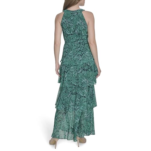 Tommy Hilfiger Women's Sleeveless Halter Neck Tiered Maxi Dress4
