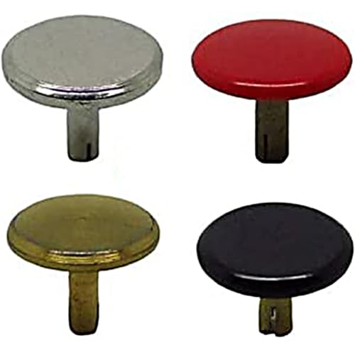 Replacement Metal Press Fit Clock End Pin Cap Compatible With Chinese Quartz Mechanism Movement (Black)