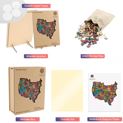 50% Off Delobil USA Map Wooden Jigsaw Puzzle - 200 Pieces - Image 6