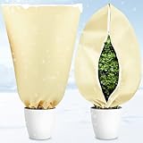 Gigmeta Lot de 2 Voile Hivernage Plante Exterieur, 80 x 100 cm Réutilisable Protection Hi...