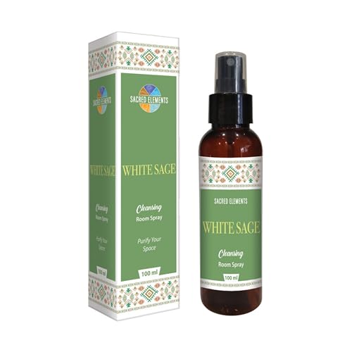 Image of Sacred Elements White Sage Spray – Florida Water Ritual Mist for Aura Cleansing & Energy Clearing – 100% Organic, Crystal Quartz Infused – Negative Energy Remover & Smudge Spray – 6.8 oz Bottle